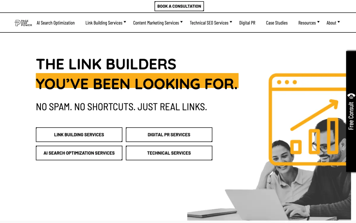 Page One Power homepage, captured September 28, 2026